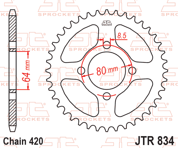 Rear Sprocket JTR834.31 Jt