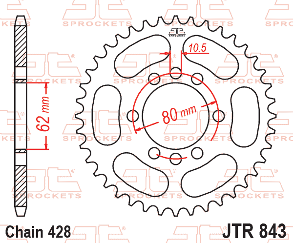 Rear Sprocket JTR843.49 Steel