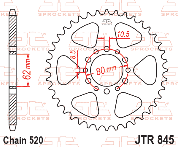 Rear Sprocket JTR845.49 Steel