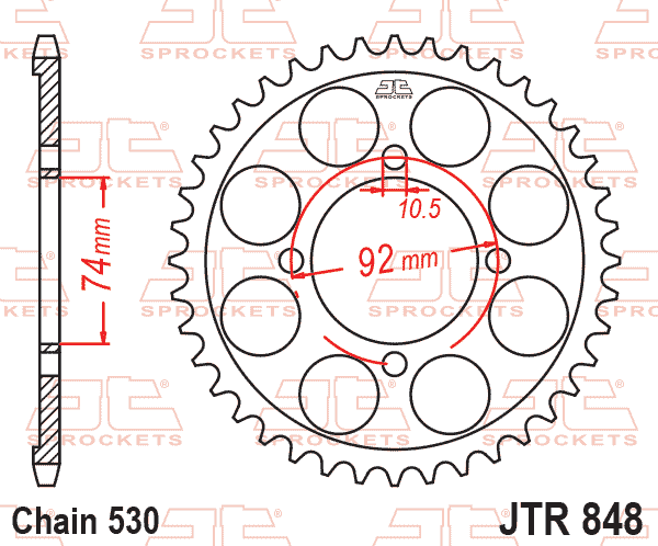 Rear Sprocket JTR848.39 Jt