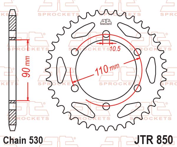 Rear Sprocket JTR850.33 Jt