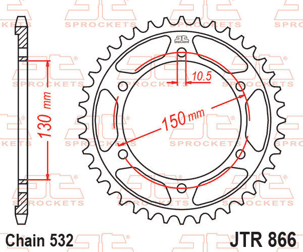 Rear Sprocket JTR866.47 Jt