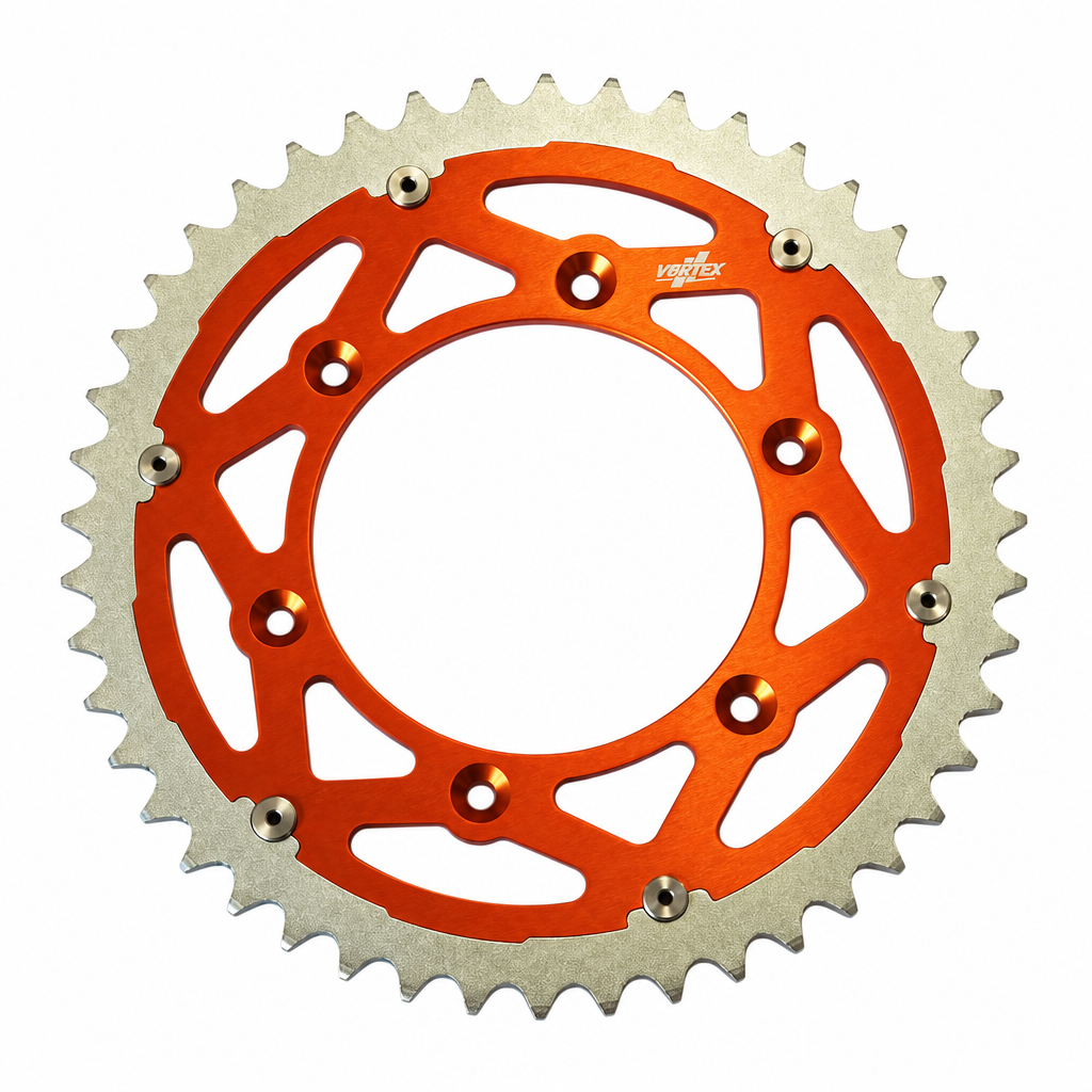 Rear Sprocket Twinring KTM, Vertex 892-897DUOOR51, Orange, 707576 Alloy & C45 Steel
