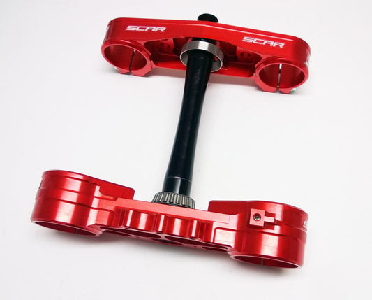 Scar Racing Triple Clamps Red 97-07 Honda CR CRF 125 250 450 R 22mm Offset 53219-KZ3-J20 SCAR S2418