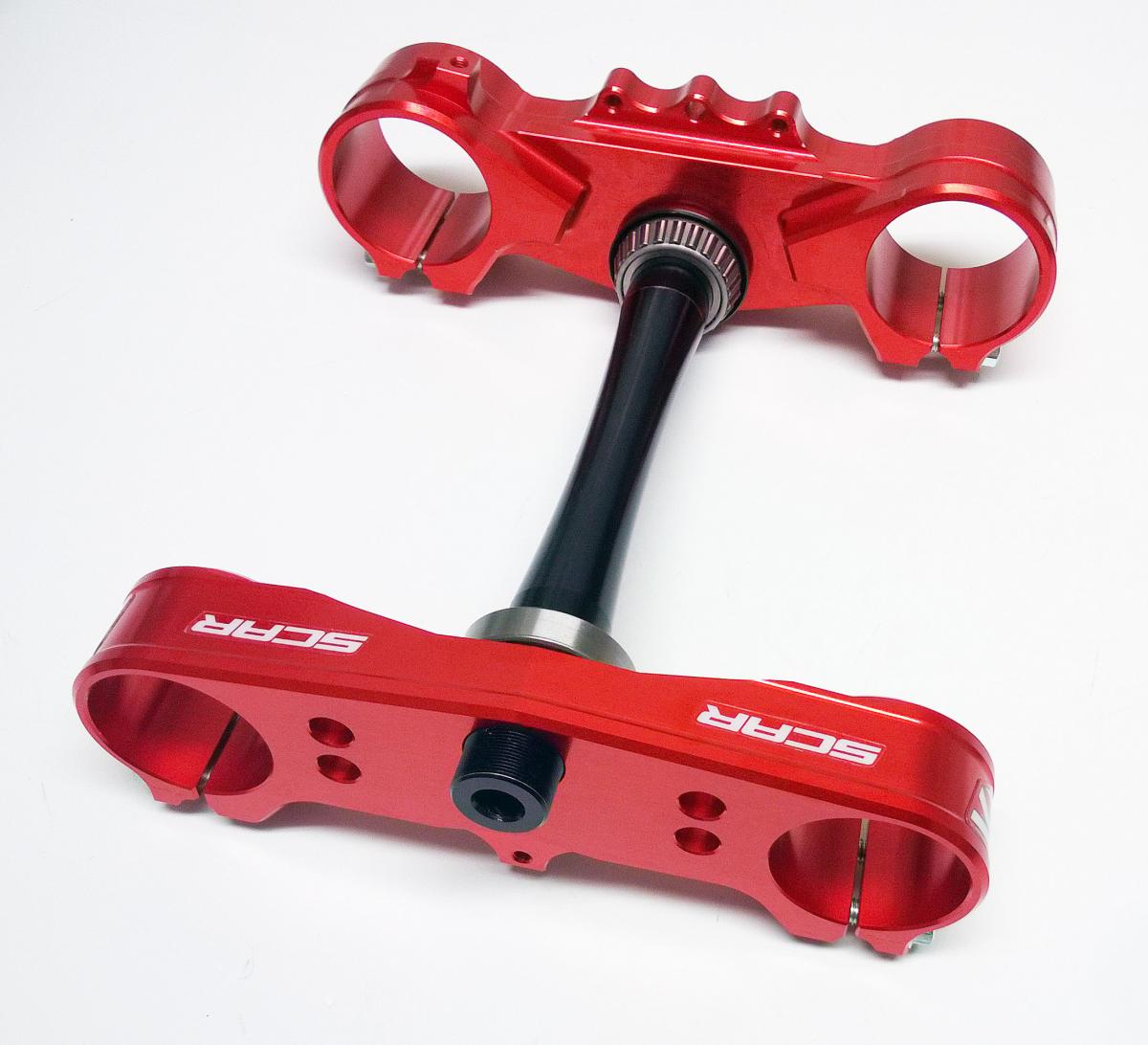 Scar Racing Triple Clamps Red 97-07 Honda CR CRF 125 250 450 R 22mm Offset 53219-KZ3-J20 SCAR S2418