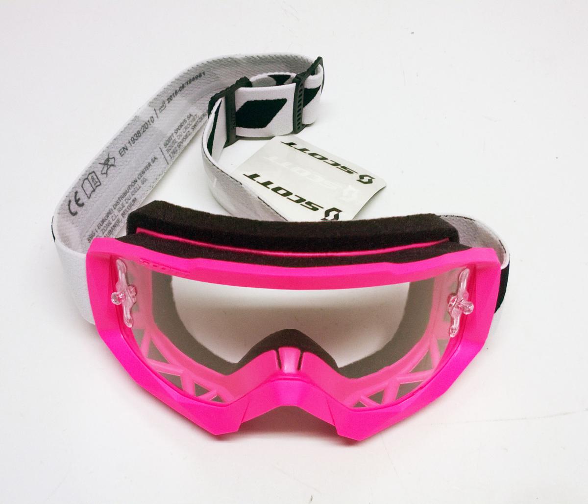 SCOTT HUSTLE GOGGLES CLEAR LENS, PINK/WHITE, SC084106