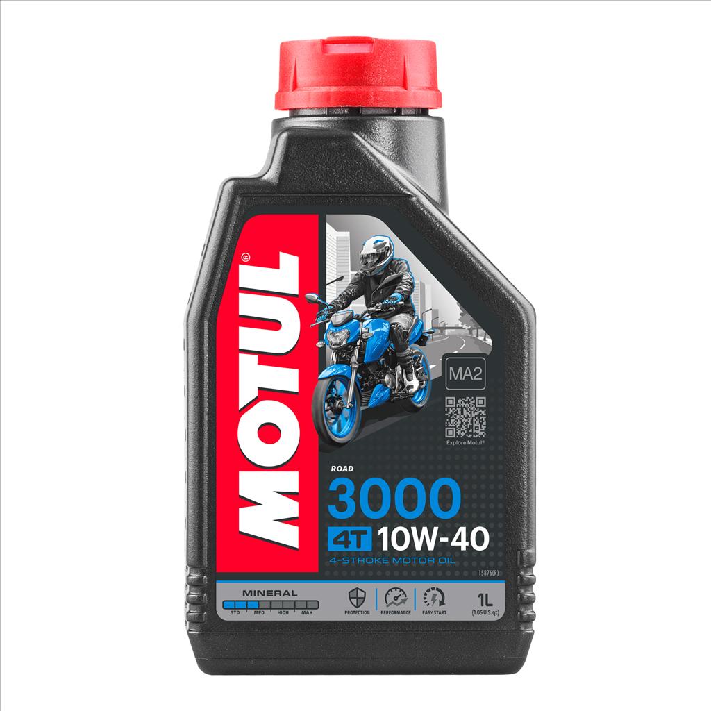 3000 10W40 4T 1 Litre, MOTUL 450040, BOX=12, Motorcycle, MINERAL