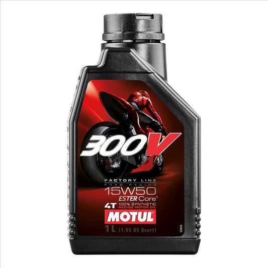 300V FL ROAD RACING 15W50 1 Litre, MOTUL 450010, BOX=12, Motorcycle, 100% SYNTHETIC