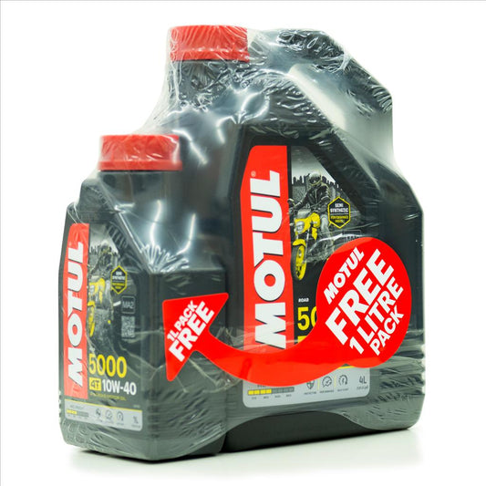 5000 10W40 4T 4XPCE 4L + 1L, MOTUL 450037, BOX=1, Motorcycle, TECHNOSYNTHESE