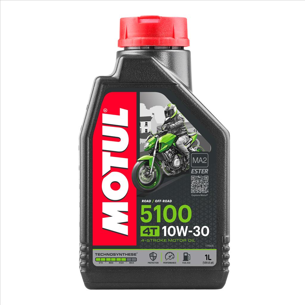 5100 10W30 4T 1 Litre, MOTUL 450026, BOX=12, Motorcycle, TECHNOSYNTHESE