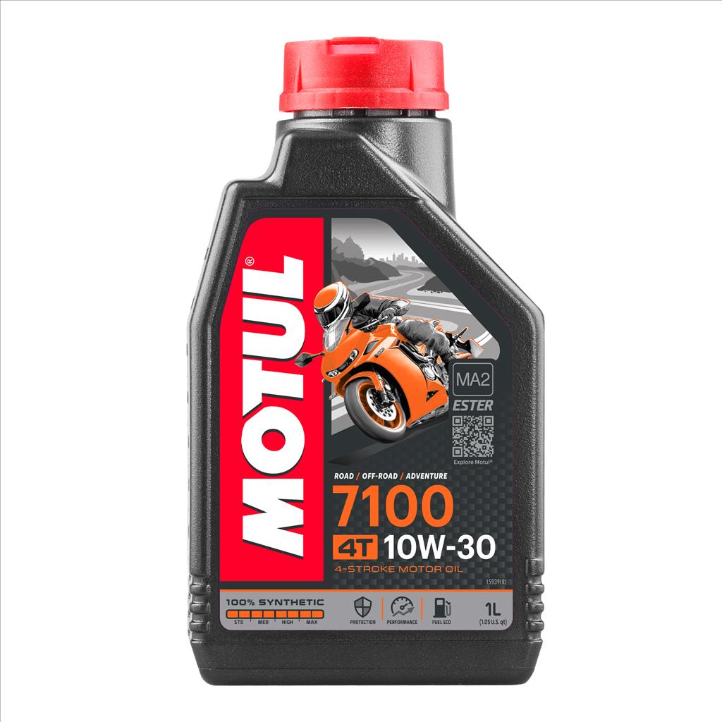 7100 10W30 4T 1 Litre, MOTUL 450014, BOX=12, Motorcycle, 100% SYNTHETIC