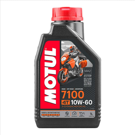 7100 10W60 4T 1 Litre, MOTUL 450020, BOX=12, Motorcycle, 100% SYNTHETIC