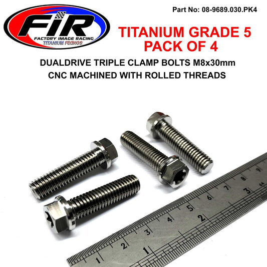 Factory Image Racing Titanium GR5 Titanium Bolt M8x30mm PK4, Triple Clamp Bolts / Dualdrive, / KTM Re: 25080406