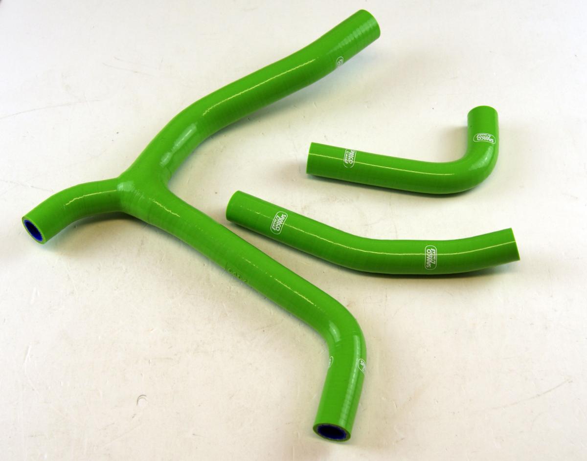COOLANT HOSE 3 PIECE KIT GREEN 21-24 KAWASAKI 250 KX SAMCO SPORT KAW-99-GN