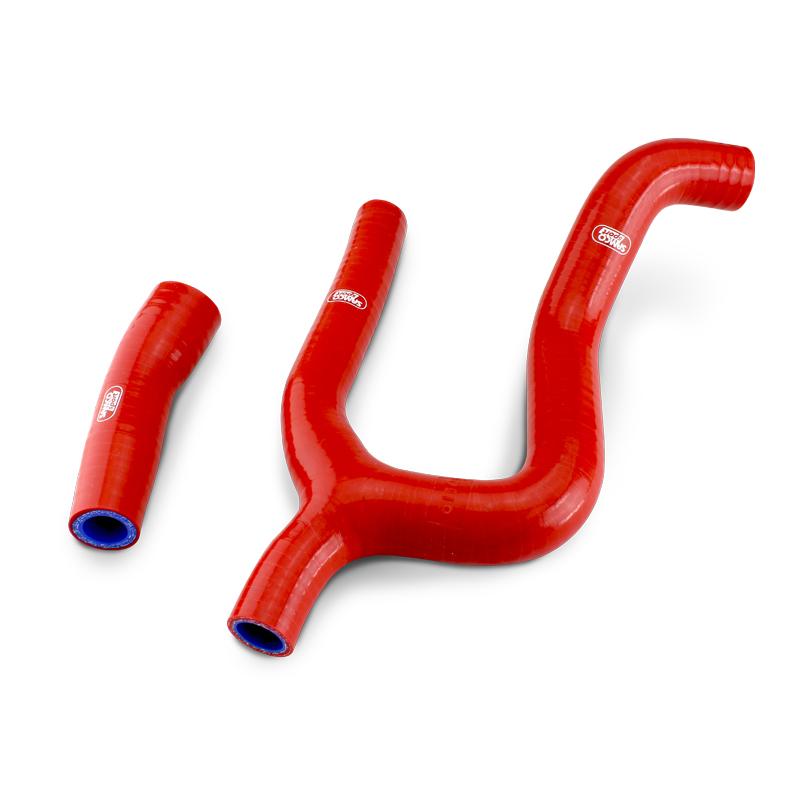 COOLANT HOSE 2 PIECE KIT RED 20-23 GAS HUSQ KTM 250 THERMOSTAT BYPASS SAMCO KTM-116-RD