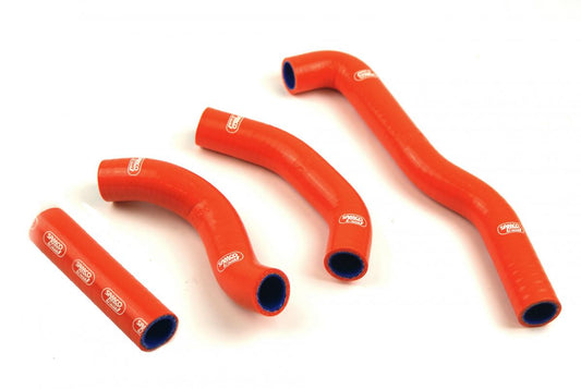 COOLANT HOSE 4 PIECE KIT ORANGE 87-89 KAWASAKI 250 KX SAMCO SPORT KAW-43-OR