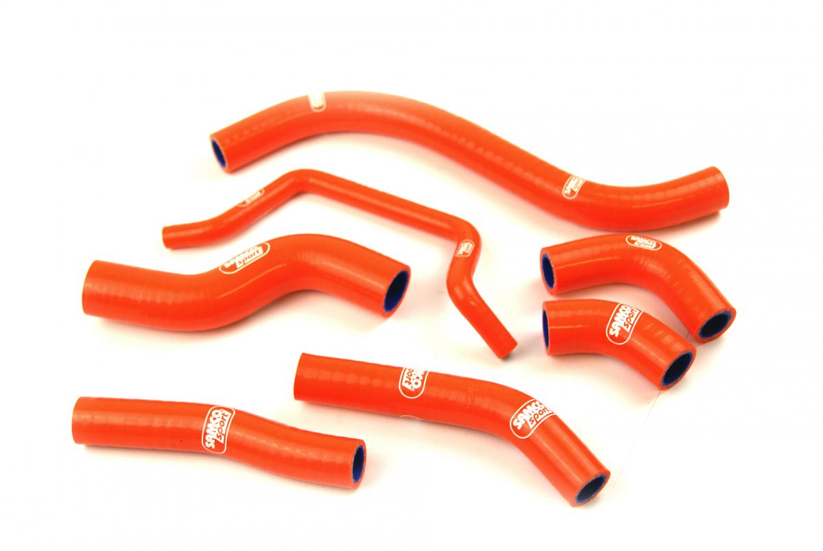 COOLANT HOSE 7 PIECE KIT ORANGE 12-15 KAWASAKI 450 KX OEM DESIGN SAMCO SPORT KAW-59-OR