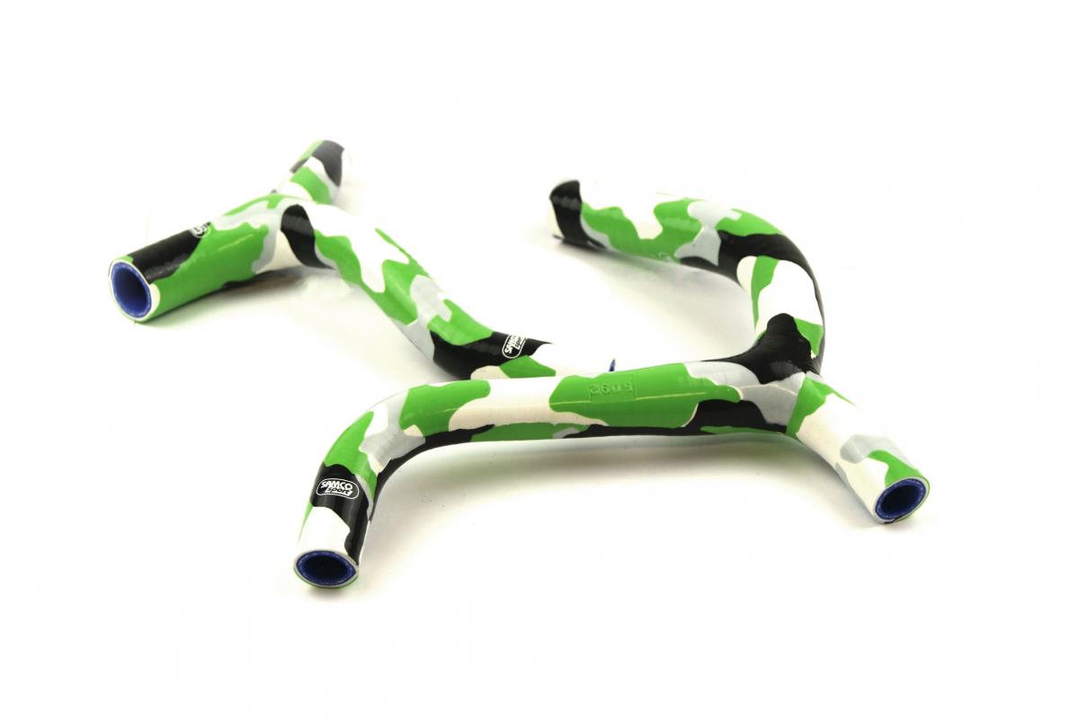 COOLANT HOSE 2 PIECE KIT GREEN 19-23 KAWASAKI 450 KX F 'Y' RACE DESIGN SAMCO KAW-92-NINJA