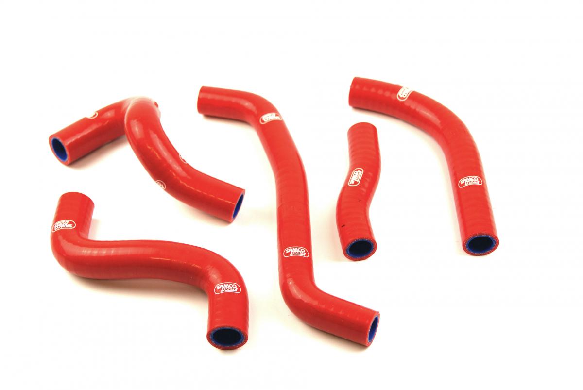 COOLANT HOSE 5 PIECE KIT RED 15-17 SUZUKI 450 RM Z OEM DESIGN SAMCO SPORT SUZ-54-RD