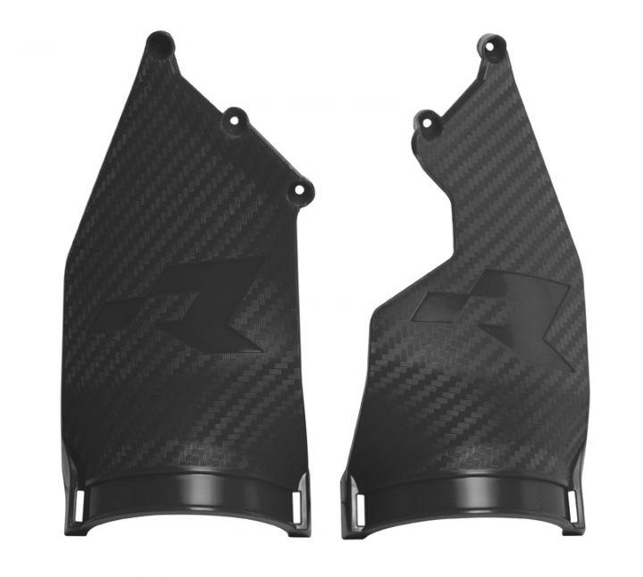 Rtech Plastics Rep. Triple Clamp Protectors 20-24 Beta Black, For Enduro Headlight, RTECH R-PRTPIANR0020