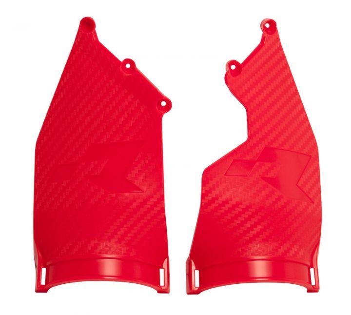 Rtech Plastics Rep. Triple Clamp Protectors 20-24 Beta Red, For Enduro Headlight, RTECH R-PRTPIARS0020