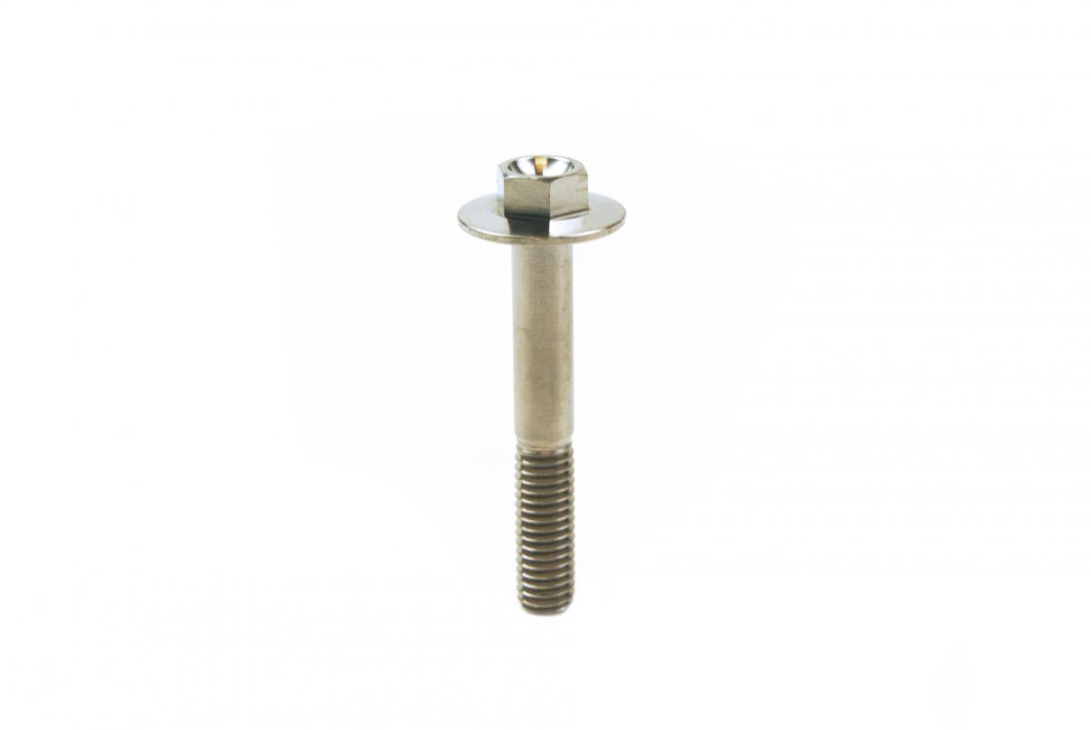 TITANIUM GR5 BOLT M6 x 40mm EACH, FLANGE OD: 15.90mm / HEX SIZE: 8mm, / PANEL BOLT FIXING PLASTIC