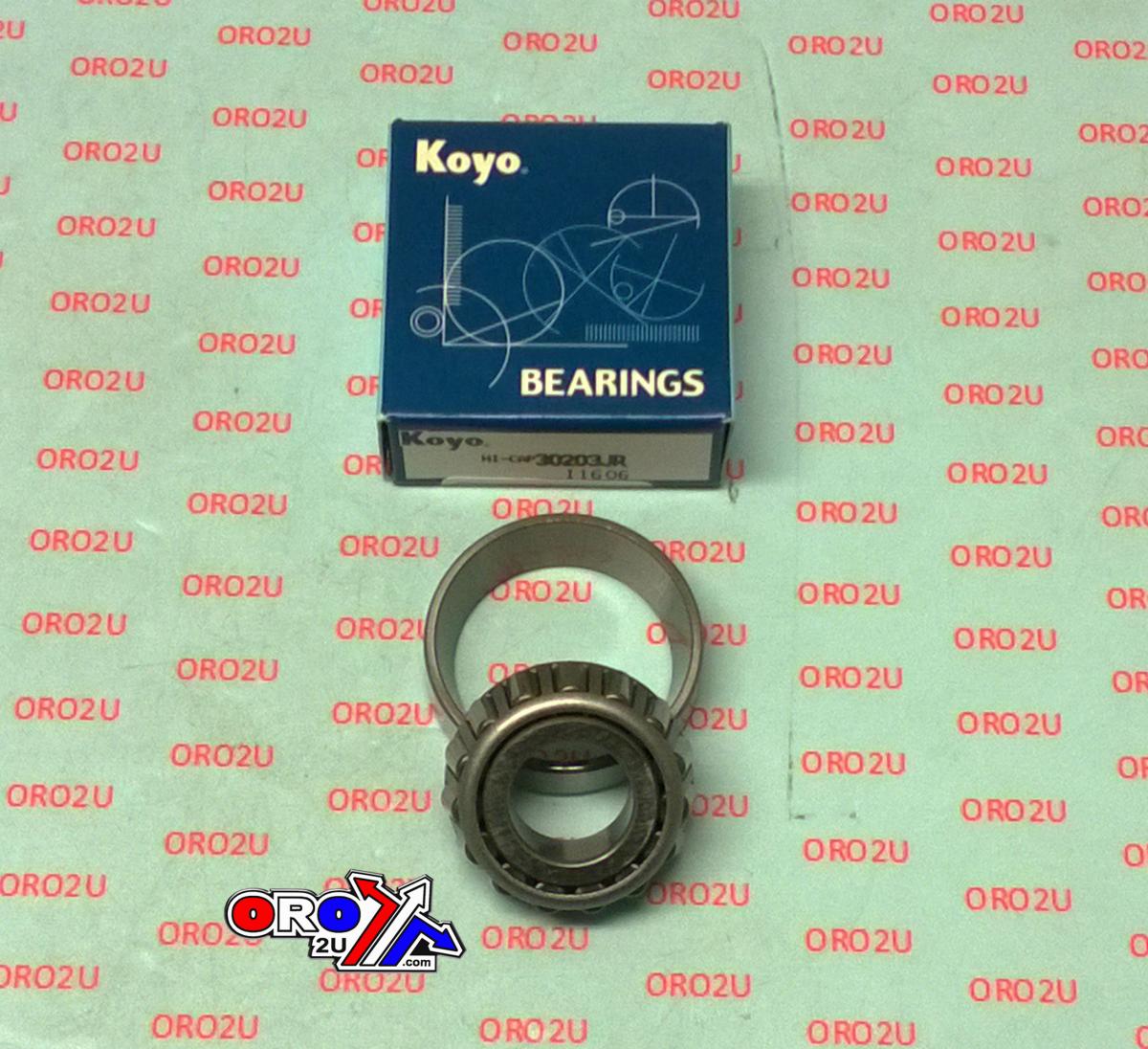Koyo Bearings Bearing Taper 17x40x13.25 Koyo, HI-CAP30203JR, 93332-00010 40-3029 Made In Japan Each