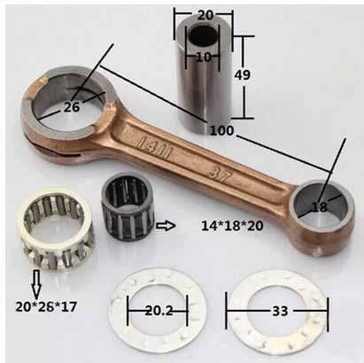 Connecting Rod Kit Suzuki A100 AX100 1-001-197-775