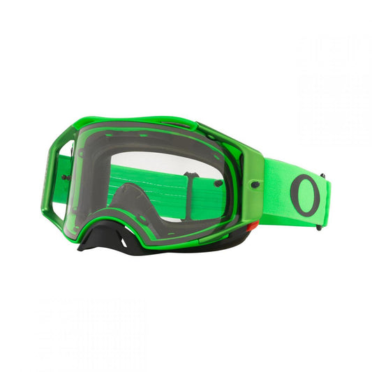 OAKLEY AIRBRAKE MX MOTO GREEN CLEAR LENS, CLEAR LENS OA OO7046-D9