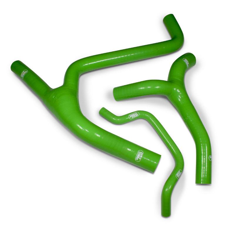 COOLANT HOSE 3 PIECE KIT GREEN 10-11 KAWASAKI 450 KX F SAMCO SPORT KAW-41-GN