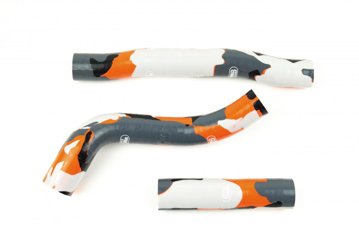 COOLANT HOSE 3 PIECE KIT ORANGE CAMO 16-19 KTM HUSQ 250 350 THERMO BYPASS SAMCO KTM-80-SOL