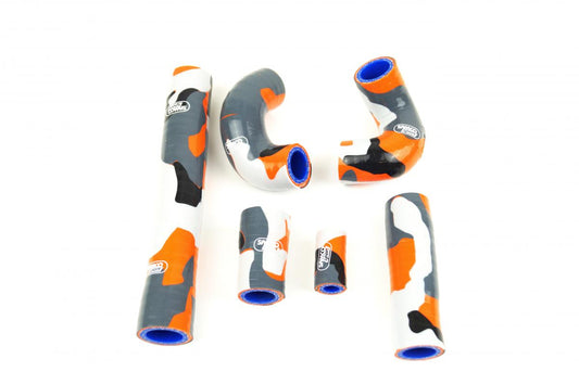 COOLANT HOSE 6 PIECE KIT ORANGE CAMO 18-19 KTM HUSQVARNA 250 SAMCO SPORT KTM-98-SOL