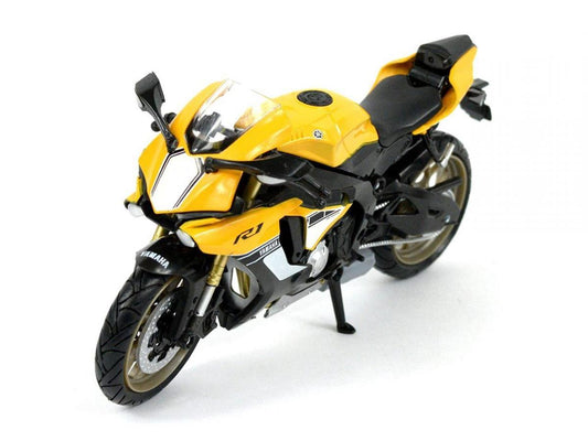 MODEL DIE CAST YAMAHA YZF-R1 2016, YELLOW AND BLACK, SCALE 1:12, NEWRAY 57803B