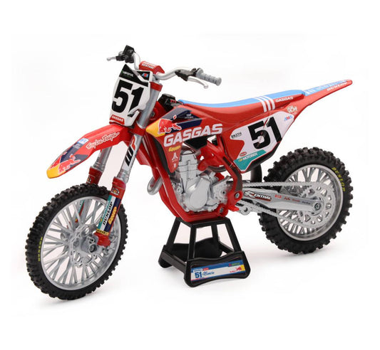 MODEL DIE CAST RED BULL GASGAS TEAM, MC450F, JUSTIN BARCIA #51, SCALE 1:12, NEWRAY 58303