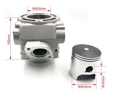 Dirt Racing Top End Cylinder Kit Std 66.80mm Yamaha Dt 230 Mt Tse 250 4TP-11311-01