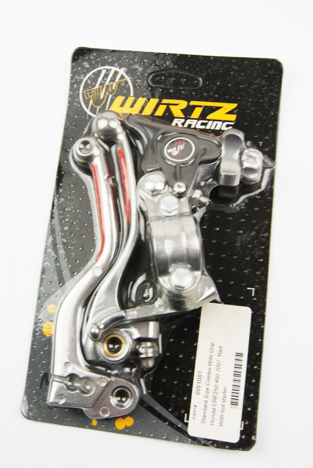 EASY PULL PRO COMBO GRIP STD, WIRTZ 6W1081 FORGED LEVERS, CRF250/450 07 WITH HOT STARTER – Wirtz product image