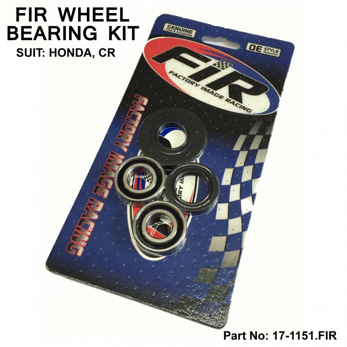 Factory Image Racing Wheel Bearing Kit Front CR, CR125R 1985-1994, CR250R 1985-1994, CR500R 1985-1994, Honda