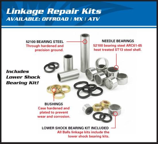 All Balls Racing Swingarm Linkage Kit KX125 85, Allballs 27-1105 Kawasaki