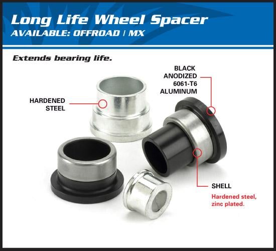 All Balls Racing Wheel Spacer Kit RM 00-08, Allballs 11-1049-1 Suzuki Rear