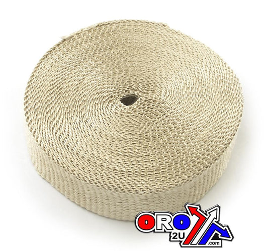 1x25' TAN EXHAUST HEAT WRAP, Manifold Downpipe High temperature Tape, HX525-1000