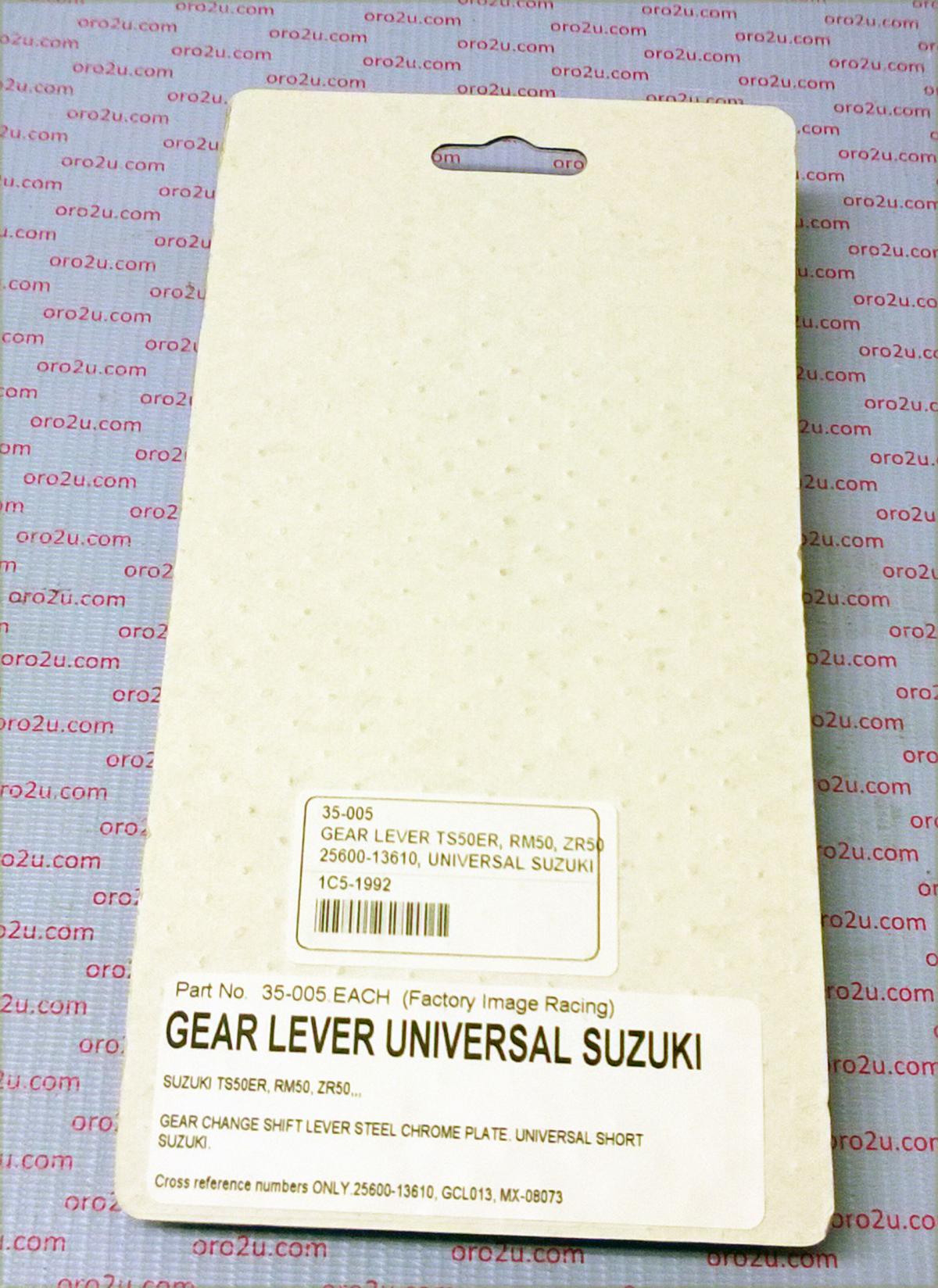 Factory Image Racing Gear Lever TS50ER, RM50, ZR50, 25600-13610, Universal Suzuki