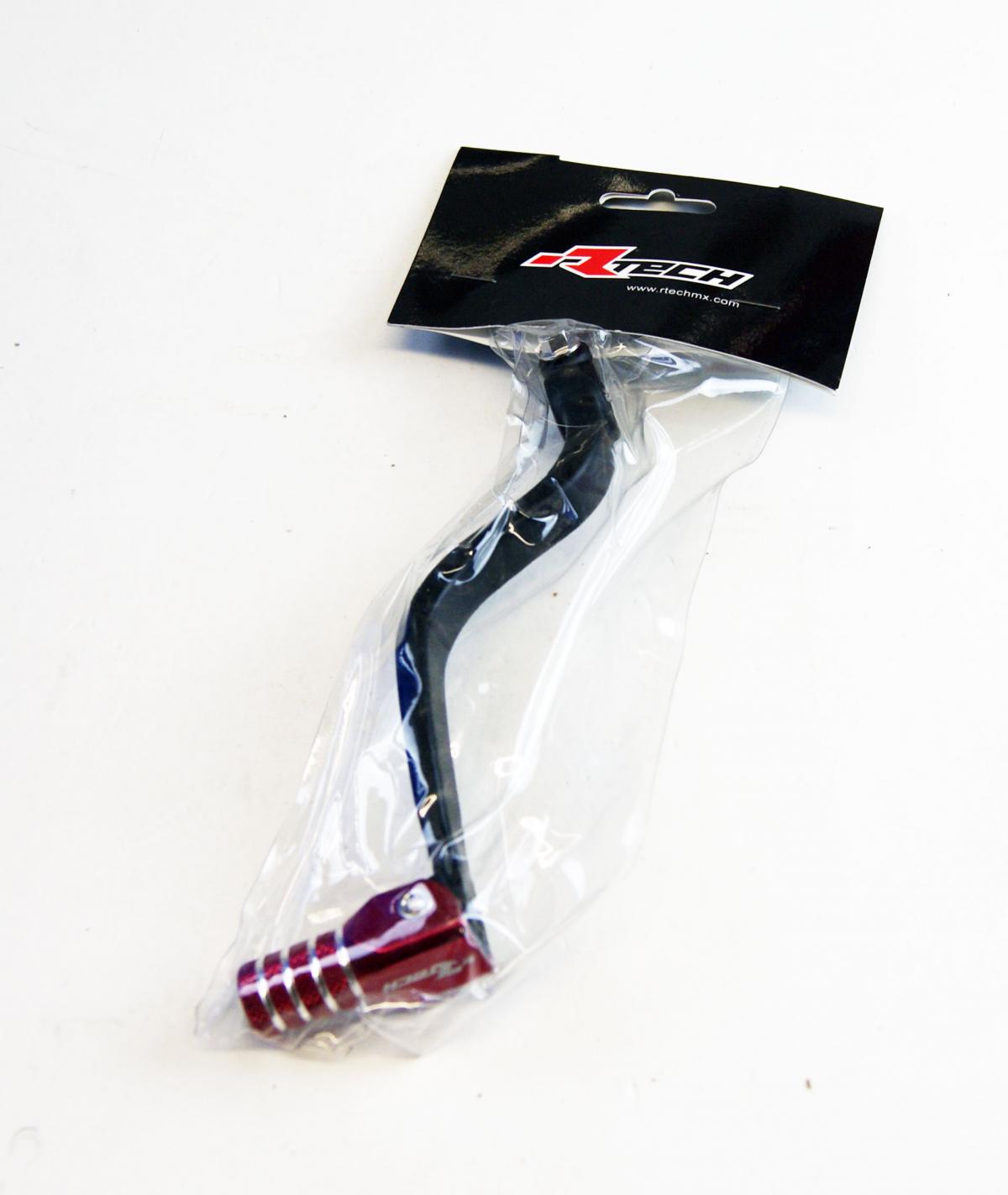 Rtech Plastics Gear Lever Alum Black / Red, RM85 02-15 R-LEVC00RM001