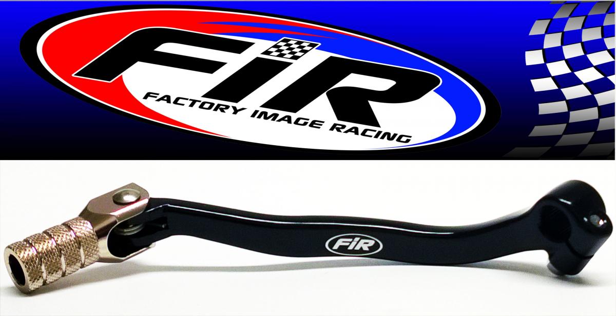 Factory Image Racing Gear Lever Black KXF 250 06-08, Aluminium Forged 13156-0050, FIR Brand, Black & Titanium
