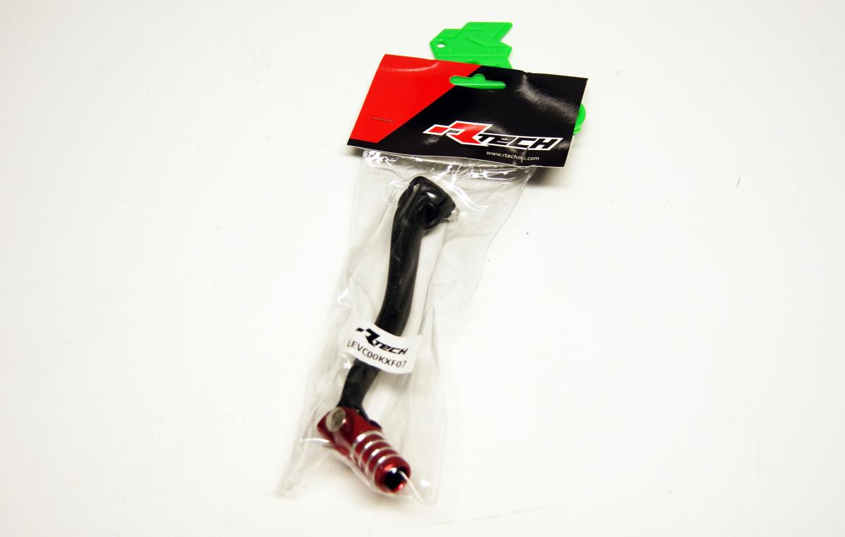 Rtech Plastics Gear Lever Shift Black / Red, KXF250 09-15 R-LEVC00KXF07, 13156-0614, LEVC00KXF07