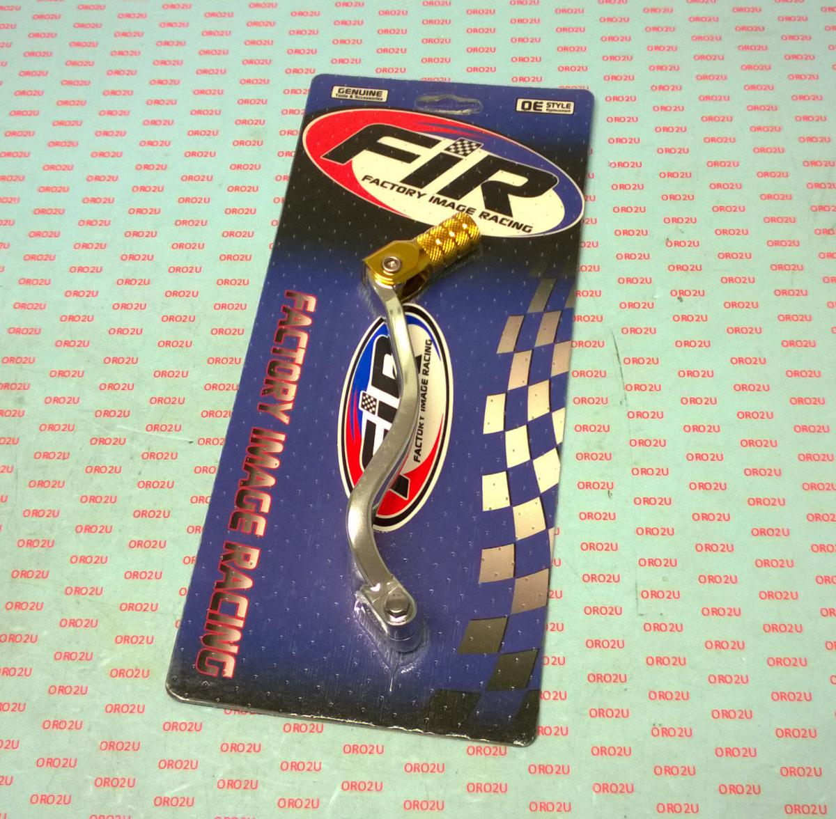 Factory Image Racing Gear Lever Shift Silver / Gold, MX-06124-1GL, DRZ400 00-11, 25600-05D01