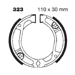 Brake Shoes Honda XL250 XR250 Ebc H323 VB140 S323