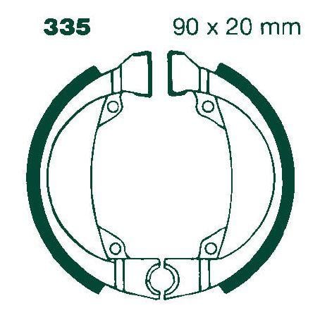 Brake Shoes Honda Scooter Ebc H335