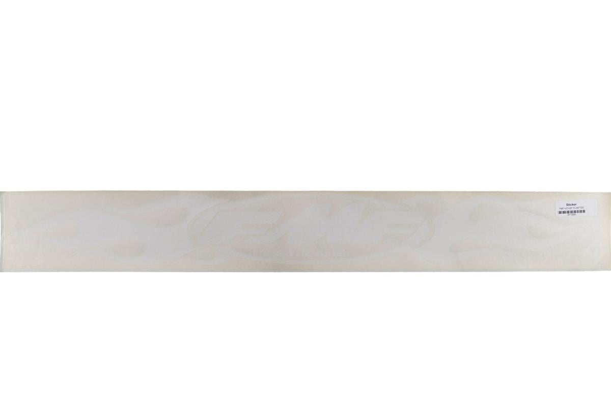 END OF LINE Flames Die Cut Exhaust Sticker 4.5x36 White 00-00 Universal - FMF 011284