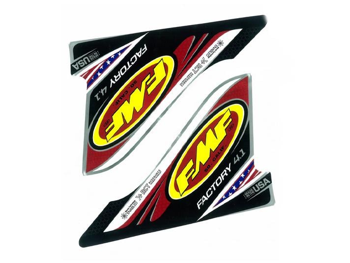 END OF LINE Factory 4.1 Exhaust Wrap Logo Decal 2-Pack - FMF 012636