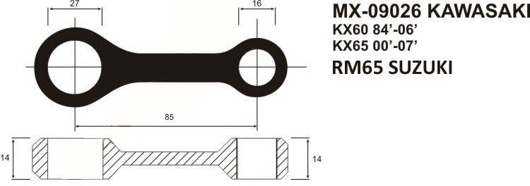 Namura Technologies Connecting Rod 84-18 KX 60 65, RX-20001 MX-09026 Kit RM60/65 RX-20001